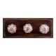 Royal Pink Ceramic Wooden Hooks